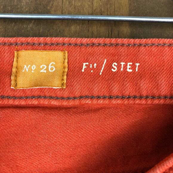 Pilcro and the Letterpress Womens Jeans Orange Fit Capri Cropped Cotton Blend 26 - Picture 5 of 12